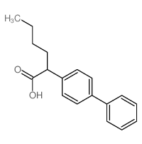 2-(4-phenylphenyl)hexanoic acid结构式