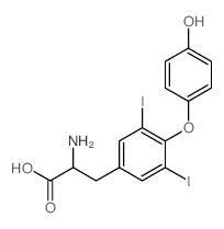 D-Tyrosine,O-(4-hydroxyphenyl)-3,5-diiodo- Structure