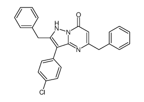 2,5-dibenzyl-3-(4-chlorophenyl)-1H-pyrazolo[1,5-a]pyrimidin-7-one结构式