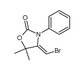 4-(Z)-bromomethylene-5,5-dimethyl-3-phenyl-oxazolidin-2-one结构式