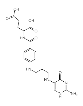 L-Glutamic acid,N-[4-[[3-[(2-amino-1,6-dihydro-6-oxo-5-pyrimidinyl)amino]propyl]amino]benzoyl]-结构式