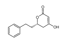 (S)-4-hydroxy-6-phenethyl-5,6-dihydro-2H-pyran-2-one结构式