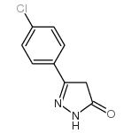 3-(4-氯苯基)-4,5-二氢-1H-吡唑-5-酮结构式