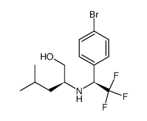 (2S)-2-[(1S)-1-(4-bromo-phenyl)-2,2,2-trifluoro-ethylamino]-4-methyl-pentan-1-ol Structure