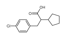 3-(4-chlorophenyl)-2-cyclopentylpropanioc acid Structure