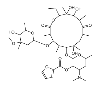 [4-(dimethylamino)-2-[[14-ethyl-7,12,13-trihydroxy-4-(5-hydroxy-4-methoxy-4,6-dimethyloxan-2-yl)oxy-3,5,7,9,11,13-hexamethyl-2,10-dioxo-oxacyclotetradec-6-yl]oxy]-6-methyloxan-3-yl] furan-2-carboxylate Structure