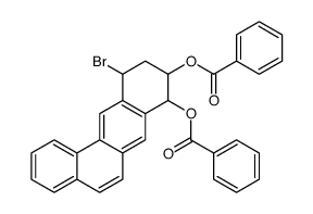 Benz(a)anthracene-8,9-diol, 11-bromo-8,9,10,11-tetrahydro-, dibenzoate , (8alpha,9beta,11alpha)- Structure