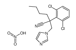 2-(2,6-Dichloro-phenyl)-2-imidazol-1-ylmethyl-hexanenitrile; compound with nitric acid Structure