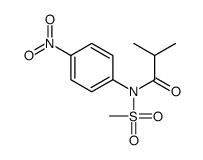 2-methyl-N-methylsulfonyl-N-(4-nitrophenyl)propanamide结构式