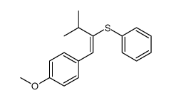 1-methoxy-4-(3-methyl-2-phenylsulfanylbut-1-enyl)benzene结构式