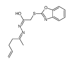 2-(1,3-benzoxazol-2-ylsulfanyl)-N-(hex-5-en-2-ylideneamino)acetamide Structure