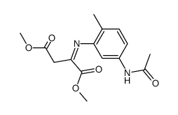 2-[(E)-5-Acetylamino-2-methyl-phenylimino]-succinic acid dimethyl ester Structure