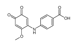 4-[(6-methoxy-3,4-dioxocyclohexa-1,5-dien-1-yl)amino]benzoic acid结构式