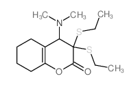 4-dimethylamino-3,3-bis(ethylsulfanyl)-5,6,7,8-tetrahydro-4H-chromen-2-one Structure