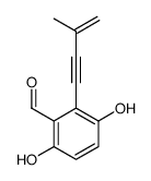 3,6-Dihydroxy-2-(3-methyl-3-buten-1-ynyl)benzaldehyde结构式