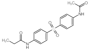 N-[4-(4-acetamidophenyl)sulfonylphenyl]propanamide结构式