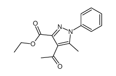 ethyl 4-acetyl-5-methyl-1-phenylpyrazole-3-carboxylate Structure