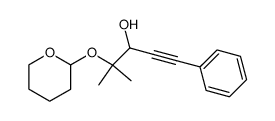 4-methyl-1-phenyl-4-((tetrahydro-2H-pyran-2-yl)oxy)pent-1-yn-3-ol Structure