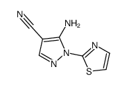 5-氨基-1-(2-噻唑)-1H-吡唑-4-甲腈结构式