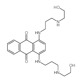 9,10-Anthracenedione, 1,4-bis((3-((2-hydroxyethyl)amino)propyl)amino)- Structure