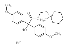 2-(1-methyl-3,4,5,6-tetrahydro-2H-pyridin-1-yl)ethyl 2-hydroxy-2,2-bis(4-methoxyphenyl)acetate结构式