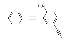 4-amino-3-(phenylethynyl)benzonitrile Structure