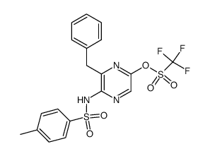 5-N-(p-toluenesulfonyl)amide-6-benzyl-2-O-trifluoromethanesulfonyloxy-pyrazine结构式