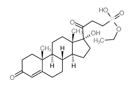 Phosphonic acid,[2-[(17-hydroxy-3-oxoandrost-4-en-17b-yl)carbonyl]ethyl]-, monoethyl ester (8CI) Structure