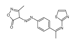 3-methyl-4-[[4-[C-methyl-N-(1,3-thiazol-2-yl)carbonimidoyl]phenyl]diazenyl]-4H-1,2-oxazol-5-one结构式