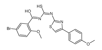 5-bromo-2-methoxy-N-[[4-(4-methoxyphenyl)-1,3-thiazol-2-yl]carbamothioyl]benzamide Structure