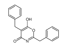 4-Hydroxy-2,5-bis(phenylmethyl)-6H-1,3-oxazin-6-one Structure