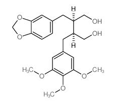 1,4-Butanediol,2-(1,3-benzodioxol-5-ylmethyl)-3-[(3,4,5-trimethoxyphenyl)methyl]-,[R-(R*,S*)]- (9CI) Structure