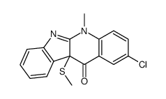 2-chloro-5-methyl-5,10b-dihydro-10b-methylthio-11H-quinindolin-11-one Structure