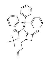 t-butyl [4-(but-3-enyl)-2-oxoazetidin-1-yl]triphenylphosphoranylideneacetate结构式