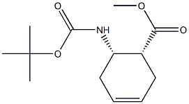 顺式6-{{[(叔丁氧基)羰基]氨基}环己基-3-烯-1-羧酸甲酯结构式