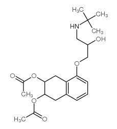 2,3-Naphthalenediol, 5-(3-((1,1-dimethylethyl)amino)-2-hydroxypropoxy)-1,2,3,4-tetrahydro-, 2,3-diacetate Structure