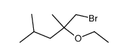 2-ethoxy-1-bromo-2,4-dimethyl-pentane结构式