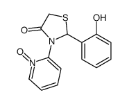 2-(2-hydroxyphenyl)-3-(1-oxidopyridin-1-ium-2-yl)-1,3-thiazolidin-4-one结构式