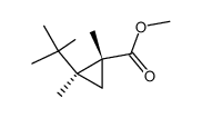 t-2-tert-Butyl-1,c-2-dimethyl-r-1-cyclopropancarbonsaeure-methylester Structure