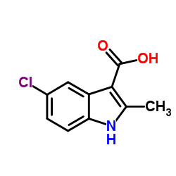 5-氯-2-甲基-1H-吲哚-3-羧酸结构式