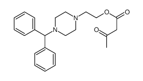 2-(4-二苯甲基哌嗪)乙基 乙酰乙酸酯结构式