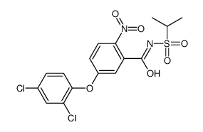 5-(2,4-dichlorophenoxy)-2-nitro-N-propan-2-ylsulfonylbenzamide Structure