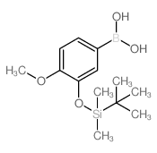 3-(叔丁基二甲基甲硅烷基氧基)-4-甲氧基苯硼酸结构式