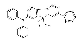 9,9-diethyl-N,N-diphenyl-7-pyridin-2-ylfluoren-2-amine Structure
