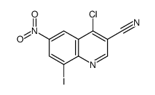 4-氯-8-碘-6-硝基喹啉-3-甲腈结构式