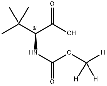 n-(d3-methoxycarbonyl)-l-tert-leucine结构式