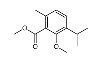 3-isopropyl-2-methoxy-6-methyl-benzoic acid methyl ester结构式