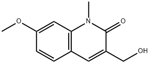 3-(羟甲基)-7-甲氧基-1-甲基喹啉-2(1H)-酮结构式