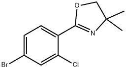 2-(4-溴-2-氯苯基)-4,4-二甲基-4,5-二氢噁唑结构式