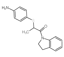 (4-{[2-(2,3-Dihydro-1H-indol-1-yl)-1-methyl-2-oxoethyl]thio}phenyl)amine Structure